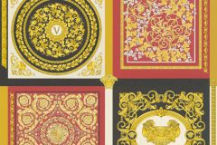 38704-6 cikkszámú tapéta,  As Creation Versace 5 tapéta katalógusából Barokk-klasszikus,arany,fekete,piros-bordó,súrolható,vlies tapéta