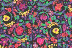 38706-1 cikkszámú tapéta,  As Creation Versace 5 tapéta katalógusából Barokk-klasszikus,virágmintás,arany,lila,zöld,súrolható,vlies tapéta