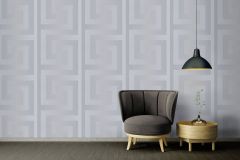 93523-5 cikkszámú tapéta,  As Creation Versace 5 tapéta katalógusából Geometriai mintás,metál-fényes,ezüst,illesztés mentes,súrolható,vlies tapéta