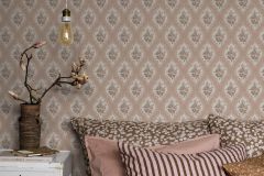 4260 cikkszámú tapéta,  Boras Dreamy Escape tapéta katalógusából Barokk-klasszikus,virágmintás,bézs-drapp,narancs-terrakotta,lemosható,vlies tapéta