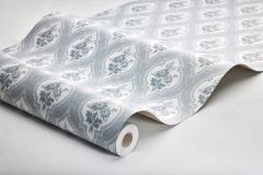 4262 cikkszámú tapéta,  Boras Dreamy Escape tapéta katalógusából Barokk-klasszikus,virágmintás,kék,szürke,lemosható,vlies tapéta