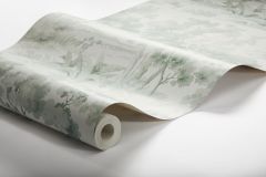 7678 cikkszámú tapéta,  Boras Falsterbo 3 tapéta katalógusából Barokk-klasszikus,rajzolt,tájkép,természeti mintás,vajszín,zöld,lemosható,vlies tapéta