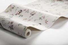 7682 cikkszámú tapéta,  Boras Falsterbo 3 tapéta katalógusából állatok,barokk-klasszikus,természeti mintás,virágmintás,pink-rózsaszín,vajszín,zöld,lemosható,vlies tapéta