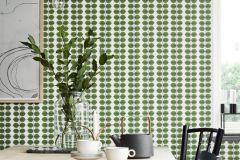 1750 cikkszámú tapéta,  Boras Scandinavian Designers II tapéta katalógusából Retro,természeti mintás,fehér,fekete,zöld,lemosható,vlies tapéta