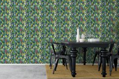 1756 cikkszámú tapéta,  Boras Scandinavian Designers II tapéta katalógusából Absztrakt,emberek-sztárok,különleges motívumos,rajzolt,retro,fehér,lila,pink-rózsaszín,sárga,szürke,zöld,lemosható,vlies tapéta
