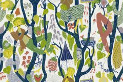 1757 cikkszámú tapéta,  Boras Scandinavian Designers II tapéta katalógusából Absztrakt,emberek-sztárok,különleges motívumos,rajzolt,retro,barna,fehér,kék,lila,szürke,zöld,lemosható,vlies tapéta