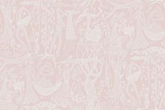 1764 cikkszámú tapéta,  Boras Scandinavian Designers II tapéta katalógusából Emberek-sztárok,különleges motívumos,rajzolt,retro,fehér,pink-rózsaszín,lemosható,vlies tapéta