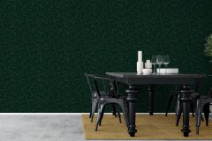 1771 cikkszámú tapéta,  Boras Scandinavian Designers II tapéta katalógusából Rajzolt,retro,természeti mintás,fekete,zöld,lemosható,vlies tapéta