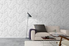 1786 cikkszámú tapéta,  Boras Scandinavian Designers II tapéta katalógusából Rajzolt,retro,természeti mintás,fehér,szürke,lemosható,vlies tapéta