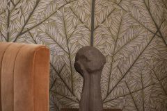 1958 cikkszámú tapéta,  Boras Scandinavian Designers III tapéta katalógusából Természeti mintás,narancs-terrakotta,lemosható,vlies panel, fotótapéta