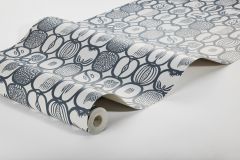 1973 cikkszámú tapéta,  Boras Scandinavian Designers III tapéta katalógusából Természeti mintás,kék,szürke,lemosható,vlies tapéta