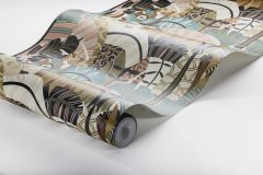 2067 cikkszámú tapéta,  Boras Swedisch Designers tapéta katalógusából Absztrakt,bézs-drapp,zöld,lemosható,vlies tapéta