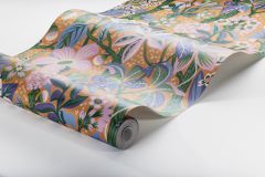 2079 cikkszámú tapéta,  Boras Swedisch Designers tapéta katalógusából Virágmintás,narancs-terrakotta,zöld,lemosható,vlies tapéta