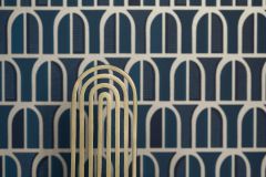 3050 cikkszámú tapéta,  Boras The Apartment tapéta katalógusából Geometriai mintás,marokkói ,metál-fényes,arany,fekete,kék,lemosható,vlies tapéta
