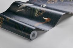 2279 cikkszámú tapéta,  Boras Treasured tapéta katalógusából állatok,metál-fényes,kék,narancs-terrakotta,zöld,lemosható,vlies tapéta