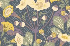 1476 cikkszámú tapéta,  Boras Wonderland tapéta katalógusából Absztrakt,gyerek,természeti mintás,virágmintás,barna,bézs-drapp,lila,sárga,zöld,lemosható,vlies tapéta
