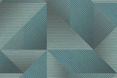 TP422976 cikkszámú tapéta,  Design ID Exclusive Threads tapéta katalógusából 3d hatású,egyszínű,geometriai mintás,kék,türkiz,zöld,lemosható,vlies tapéta