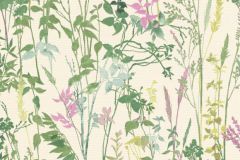 10258-05 cikkszámú tapéta,  Erismann Casual Chic tapéta katalógusából Természeti mintás,pink-rózsaszín,vajszín,zöld,lemosható,vlies tapéta