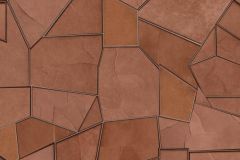10445-13 cikkszámú tapéta,  Erismann Elle 4 tapéta katalógusából 3d hatású,beton,geometriai mintás,kőhatású-kőmintás,arany,narancs-terrakotta,lemosható,vlies tapéta