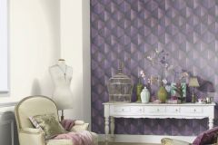 10370-45 cikkszámú tapéta,  Erismann Fashion for Walls 4 tapéta katalógusából 3d hatású,geometriai mintás,metál-fényes,arany,lila,lemosható,vlies tapéta