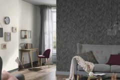 10371-15 cikkszámú tapéta,  Erismann Fashion for Walls 4 tapéta katalógusából Metál-fényes,természeti mintás,fekete,lemosható,vlies tapéta