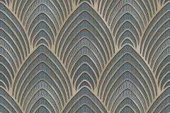 G68018 cikkszámú tapéta,  Galerie Utopia tapéta katalógusából 3d hatású,dekor,geometriai mintás,arany,bronz,szürke,zöld,súrolható,vlies tapéta