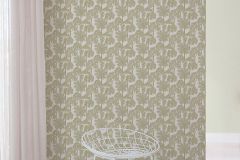 A71301 cikkszámú tapéta,  Grandeco Arcadia tapéta katalógusából Metál-fényes,természeti mintás,fehér,zöld,lemosható,vlies tapéta