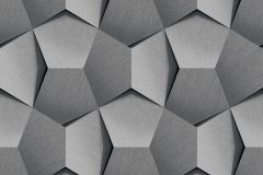 A54601 cikkszámú tapéta,  Grandeco Tempo tapéta katalógusából 3d hatású,geometriai mintás,szürke,illesztés mentes,lemosható,vlies tapéta