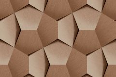 A54602 cikkszámú tapéta,  Grandeco Tempo tapéta katalógusából 3d hatású,geometriai mintás,barna,illesztés mentes,lemosható,vlies tapéta