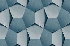 A54603 cikkszámú tapéta,  Grandeco Tempo tapéta katalógusából 3d hatású,geometriai mintás,kék,illesztés mentes,lemosható,vlies tapéta
