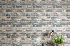 WL2204 cikkszámú tapéta,  Grandeco Wanderlust tapéta katalógusából Kőhatású-kőmintás,kék,súrolható,vlies tapéta