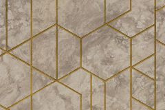 WL2502 cikkszámú tapéta,  Grandeco Wanderlust tapéta katalógusából Geometriai mintás,arany,bézs-drapp,súrolható,vlies tapéta