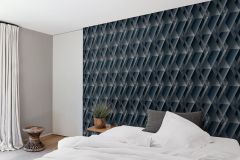 WL2602 cikkszámú tapéta,  Grandeco Wanderlust tapéta katalógusából 3d hatású,kék,súrolható,vlies tapéta