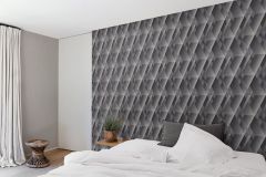 WL2603 cikkszámú tapéta,  Grandeco Wanderlust tapéta katalógusából 3d hatású,szürke,súrolható,vlies tapéta