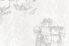 6032A-VD2 cikkszámú tapéta,  Komar Komar Infinity tapéta katalógusából Különleges felületű,különleges motívumos,rajzolt,természeti mintás,virágmintás,ezüst,fehér,szürke,vlies poszter, fotótapéta