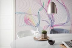 6039A-VD4 cikkszámú tapéta,  Komar Komar Infinity tapéta katalógusából Absztrakt,különleges motívumos,rajzolt,kék,lila,narancs-terrakotta,pink-rózsaszín,piros-bordó,sárga,szürke,zöld,vlies poszter, fotótapéta