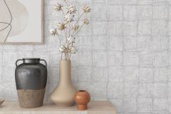 33971 cikkszámú tapéta,  Marburg Botanica tapéta katalógusából Kockás,textilmintás,szürke,lemosható,vlies tapéta