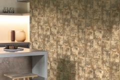 302584 cikkszámú tapéta,  Rasch Textil Contempo tapéta katalógusából Csillámos,geometriai mintás,barna,bronz,gyengén mosható,vlies tapéta