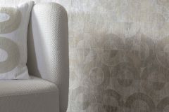 301860 cikkszámú tapéta,  Rasch Textil Linen House tapéta katalógusából Geometriai mintás,metál-fényes,bézs-drapp,gyengén mosható,vlies tapéta