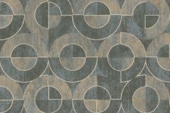 301877 cikkszámú tapéta,  Rasch Textil Linen House tapéta katalógusából Geometriai mintás,metál-fényes,kék,zöld,gyengén mosható,vlies tapéta