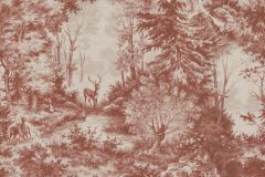 302737 cikkszámú tapéta,  Rasch Textil Linen House tapéta katalógusából állatok,tájkép,természeti mintás,piros-bordó,vlies panel, fotótapéta
