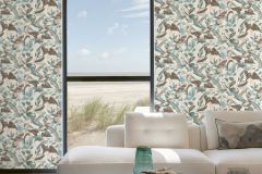 300788 cikkszámú tapéta,  Rasch Textil Moana tapéta katalógusából Természeti mintás,bézs-drapp,kék,gyengén mosható,vlies tapéta