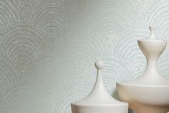300832 cikkszámú tapéta,  Rasch Textil Moana tapéta katalógusából Csillámos,geometriai mintás,türkiz,gyengén mosható,vlies tapéta