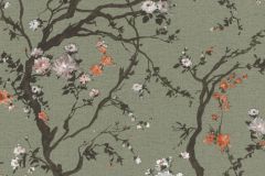 291253 cikkszámú tapéta,  Rasch Textil Sakura tapéta katalógusából Virágmintás,zöld,gyengén mosható,vlies tapéta