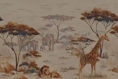 363685 cikkszámú tapéta,  Rasch African Queen 3 tapéta katalógusából állatok,rajzolt,tájkép,barna,bézs-drapp,szürke,vlies panel, fotótapéta
