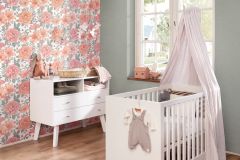 252835 cikkszámú tapéta,  Rasch Bambino XIX tapéta katalógusából Egyszínű,zöld,gyengén mosható,illesztés mentes,vlies tapéta