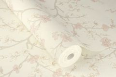 456745 cikkszámú tapéta,  Rasch Country Charme tapéta katalógusából Természeti mintás,textil hatású,virágmintás,bézs-drapp,pink-rózsaszín,lemosható,vlies tapéta