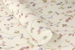 486155 cikkszámú tapéta,  Rasch Country Charme tapéta katalógusából Természeti mintás,textil hatású,virágmintás,bézs-drapp,lila,pink-rózsaszín,lemosható,vlies tapéta