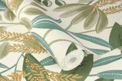 580624 cikkszámú tapéta,  Rasch Country Charme tapéta katalógusából Természeti mintás,textil hatású,barna,bézs-drapp,kék,zöld,lemosható,vlies tapéta