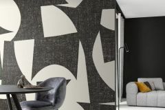 366747 cikkszámú tapéta,  Rasch Cozy Living tapéta katalógusából Absztrakt,geometriai mintás,textil hatású,fehér,fekete,vlies poszter, fotótapéta